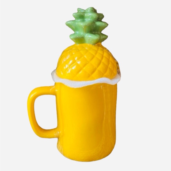 🍍☀️RAE DUNN Tropic Like It’s Hot Pineapple Ceramic Mug With Lid - Picture 3 of 5